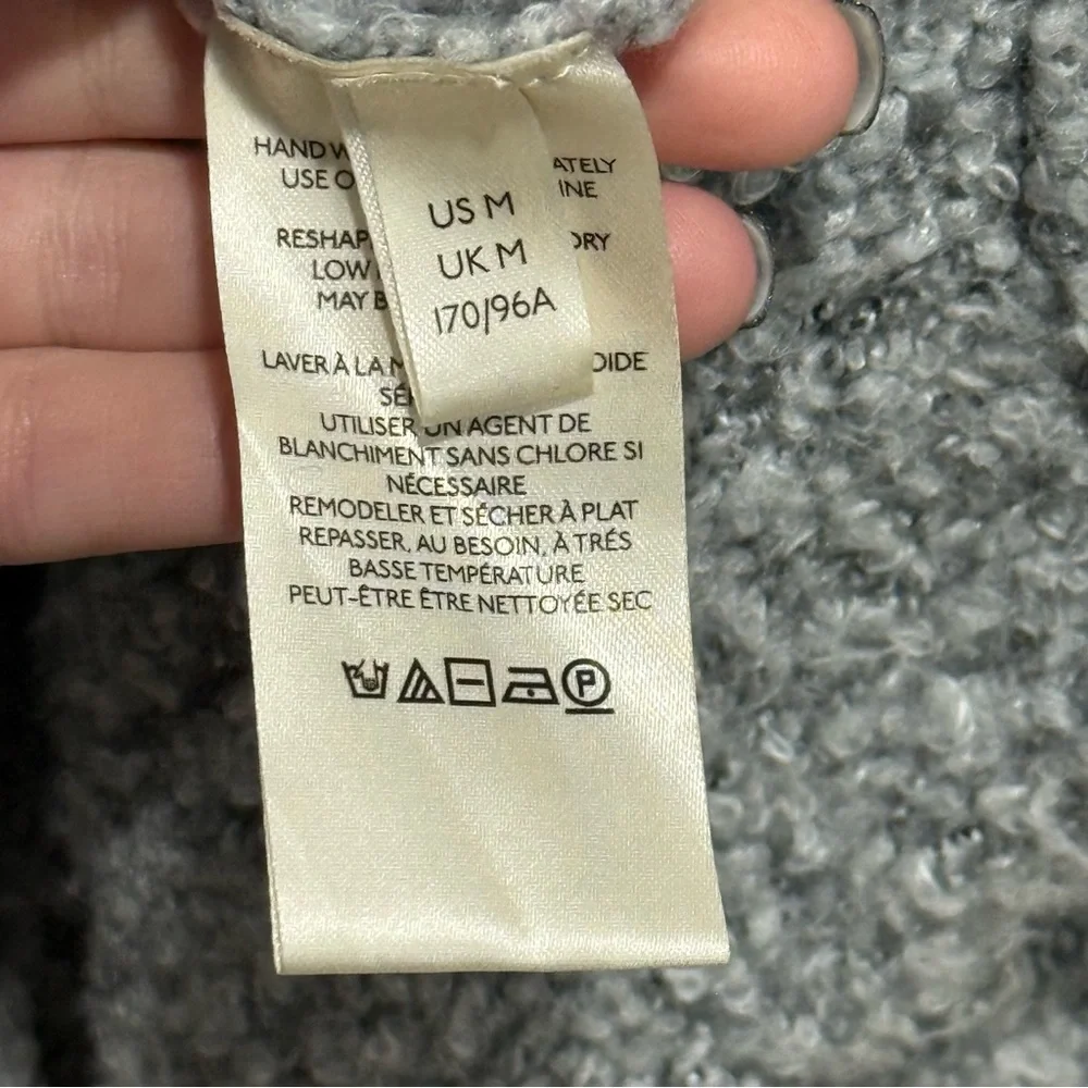 Free People Cozy Cowl Neck Sweater Medium Textured Knit Boho Chic‎ Oversized